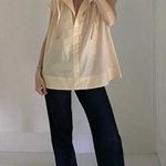 Soeur Tanger Poplin Shirt in Creme Size FR 38 Retail $185 Yellow Size M Photo 1