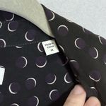 Equipment  Femme Black Moon Pattern Long Sleeve Button Up Blouse Top Women's M Photo 3