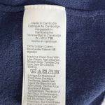 J.Crew  Teddie Sweater Women's XXL (XL) Navy Blue Gingham Heart 100% Cotton Photo 6