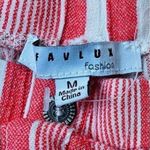 FAVLUX Size Medium Women’s Off-Shoulder Cropped Top • Pink & White Stripes • GUC Photo 9