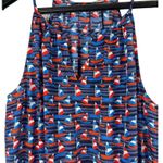 Stitch Fix  41 Hawthorn Nautical Sailboat Red Blue Halter Aline Tie Waist Dress S Photo 4