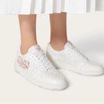 Valentino Garavani Valentino Atelier San Gallo printed broderie anglaise leather sneakers IT 38.5 Photo 3