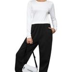 SheIn Curve Black Elastic Waist w/ Pocket Sweatpants Size 1XL EUC #6304 Photo 4