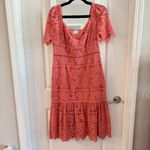 Saylor  Louisa Lace Midi Dress Size XL Coral Wedding Guest Event Party Formal Photo 1