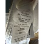 J Crew White Cotton Swim Cover Up Sz XXS V Neck Gauzy Navy Blue Trim Tie Tassels Photo 6