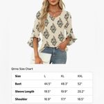 NEW Chiffon Blouses 3/4 Sleeve Flowy Tunic Tops 2X 20/22 White Size XXL Photo 2