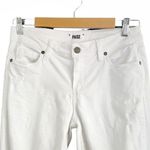 Paige  Denim Verdugo Crop White Distressed Raw Hem Designer Jeans Size 28 | 6 Photo 4