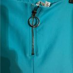 Alo Yoga  High Waist Fast Legging Bright Aqua Zip Front Leggings Size Medium Photo 6