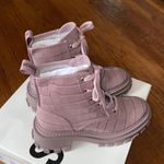 Schutz  combat boots rose lilac purple croc embossed leather lace up 5.5 Photo 1