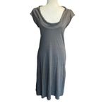 Prairie Underground Organic Cotton Cowl Neck Midi Dress Size S Gray Photo 1