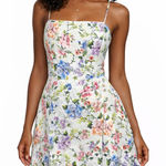 Alice + Olivia Trixie Floral Mini Dress Women’s Size 8 Sleeveless Crepe Lined Photo 0