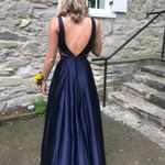 Studio Style Navy Blue Prom Dress Photo 2