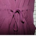 Altar'd State maroon sleeveless tie front wrap vest pockets M 100% rayon Soft Photo 1