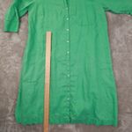 J.Jill 100% Linen Midi Shirt Dress Green Womens PXL Resortwear Beachy Travel Size undefined Photo 6