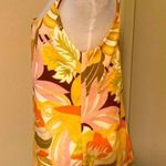 ZARA Yellow/Orange Retro Print Top with Scrunchie. Size S Photo 9