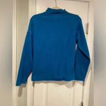 L.L. Bean Turquoisee Long Sleeveeve Mock Neck Quarter Zip Pullover Fleece Size S Blue Photo 8