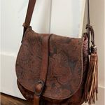 Patricia Nash  Crossbody Leather Brown Bag Embossed Photo 1