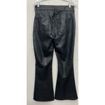 American Eagle  Faux Leather Super Hi-Rise Flare Pants Size 10 Black 30x32 *MINT Photo 1