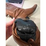 Vintage USA Brown Soft Genuine Leather Pointed Toe Fringe Western Boots Size 6.5 Photo 7