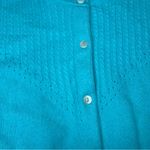 Daniel Bishop Women’s 100% Cashmere Cardigan in Aqua Blue Size 2X Quiet Luxury Photo 3