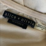 Alice + Olivia Long Sleeve Bodysuit Womens Sz Large Beige Nude Essential Photo 5