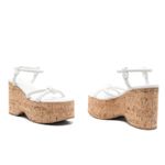 Gianvito Rossi  Alma Knotted Leather Ankle-Strap Platform Sandal Size 38 Photo 1