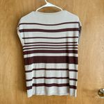 Max Mara  Weekend Short Sleeve Women's‎ Stripe Top Brown Cream US Small Photo 6