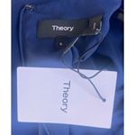 Theory  Women's Dark Cobalt Silk Shift Dress Size 6 Career Office Quiet Luxury Photo 4