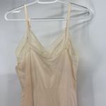 Vintage slip dress adjustable straps pink peach lace pleated details 50s cottage Photo 6