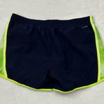 Nike Dri Fit Navy & Lime Seattle Seahawks Athletic Running Gym Shorts Womens S/M Photo 9