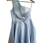 None Boutique Cocktail dress pastel Blue Asymmetrical One-Shoulder one size y2k retro Photo 0