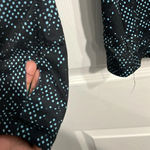 Champion activewear top. Size large. 1/2 zip pullover. Black with blue dots. Photo 5