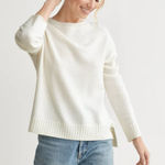 Jenni Kayne  Everyday Sweater Ivory Cream Crewneck Size Small Wool Cashmere Small Photo 0