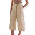 Anthropologie Maeve Pull On Gardener Culottes High Waist Wide Leg Ivory XL NEW Photo 9