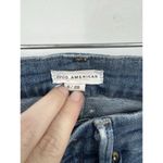 Good American Skinny Jeans Women 6/28 Blue Denim Medium Wash Raw Hem Preppy Photo 2