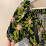 Topshop  dress Floral Backless puff sleeve daisy midi maxi bright fun big bold 8 Photo 8