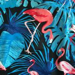 New Hot Coals scoop neck and a‎ low back swimming suit flamingos Size Medium Blue Photo 5