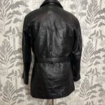 wilson's leather Wilsons Black leather Jacket vintage 90’s coat L belt Photo 2