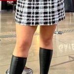 NWT Anthropologie Eva Franco Sequined Plaid Bow Strapless Mini Dress US 10 Black Photo 0