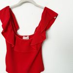 Show Me Your Mumu [] Red Square Neck Rochelle Ruffle Bodysuit Tank Size Medium M Photo 7