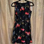 Old Navy  Black Sleeveless Floral V Neck Waist Defined Casual Mini Dress Medium Photo 1