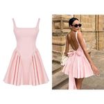 House Of CB NWOT  Florianne Low Back Bow Mini dress sz XL plus cup Photo 2