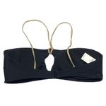 Aerie  Bandeau Bikini Top Womens Size Small NWT Gold Strap Keyhole Removable Pad Photo 1