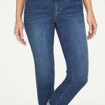 Loft ANN TAYLOR Modern Crop Medium Wash Faded Cropped Ankle Jeans or Jean Capris Photo 0