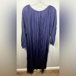 Caribbean Joe Women’s Embroidered Blue and White Swim Maxi Cover Up Size L/XL Photo 1