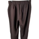 Dennis Basso Luxe Crepe Slim Straight Pull On Pants Chocolate Small Petite Photo 1