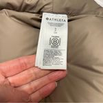 Athleta Downtown Puffer Vest Pyrite Shine Metallic Zip Button Womens Size Small Photo 7