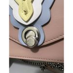 ZARA  TRF Light Pink Tan Crossbody Handbag Silver Chain Studded Purse Clutch Photo 4