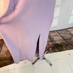 Aidan Mattox Aidan by lilac purple plunge neck cage back column gown size 10 Photo 4