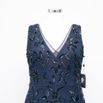 Adrianna Papell - Floral Leaf Beaded Ankle-Length Gown Photo 14